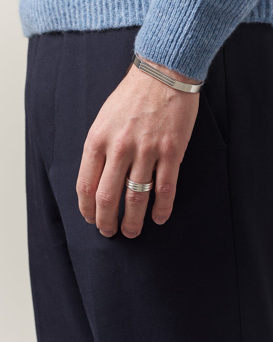 Men | Accessories | LE GRAMME | Godron Ring Sterling Silver 9g