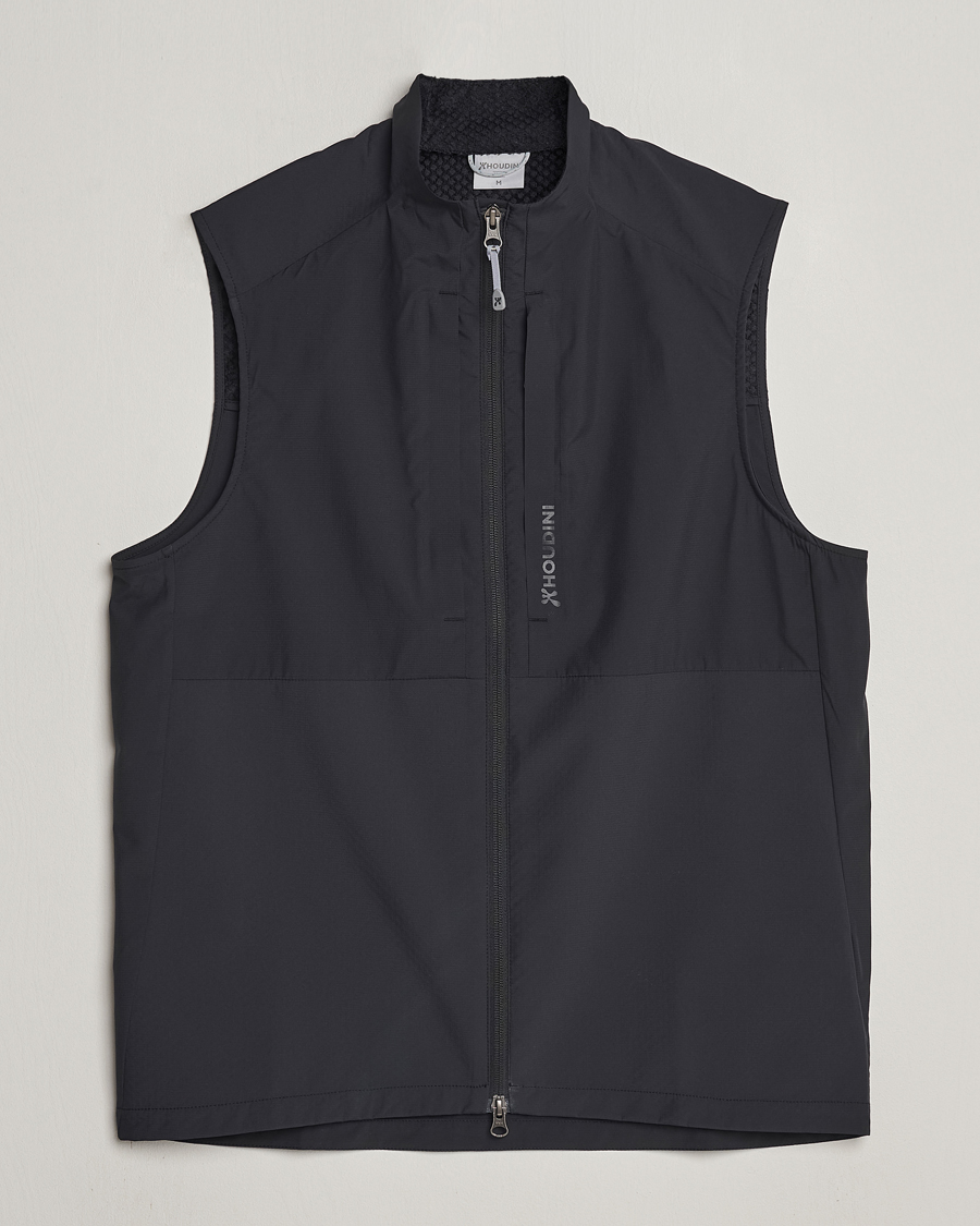 Men | Sweaters & Knitwear | Houdini | Pace Hybrid Softshell Vest True Black
