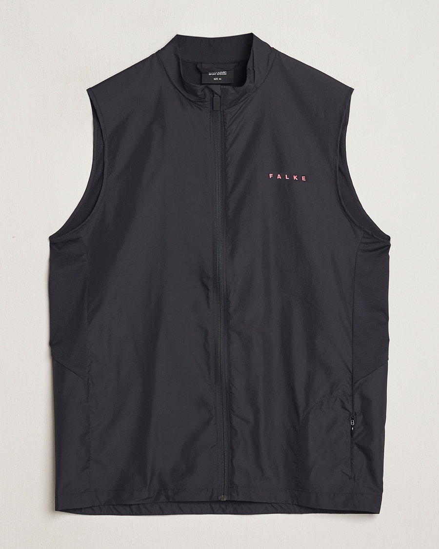 Men | Sweaters & Knitwear | Falke Sport | Falke Recycled Running Vest Black