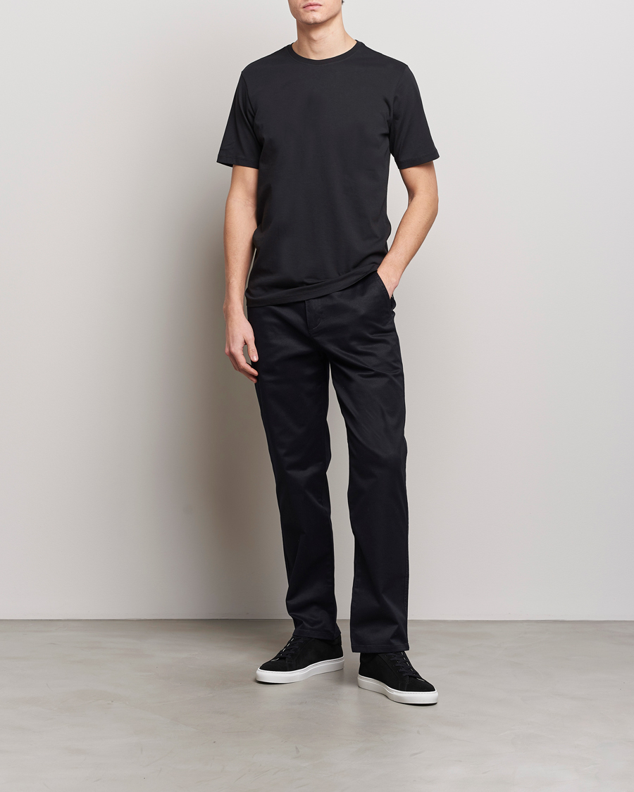 Men | T-Shirts | KnowledgeCotton Apparel | Agnar Basic T-Shirt Jet Black
