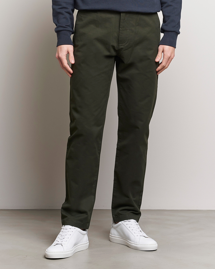 Mies |  | KnowledgeCotton Apparel | Chuck Regular Cotton Twill Chino Forest Night