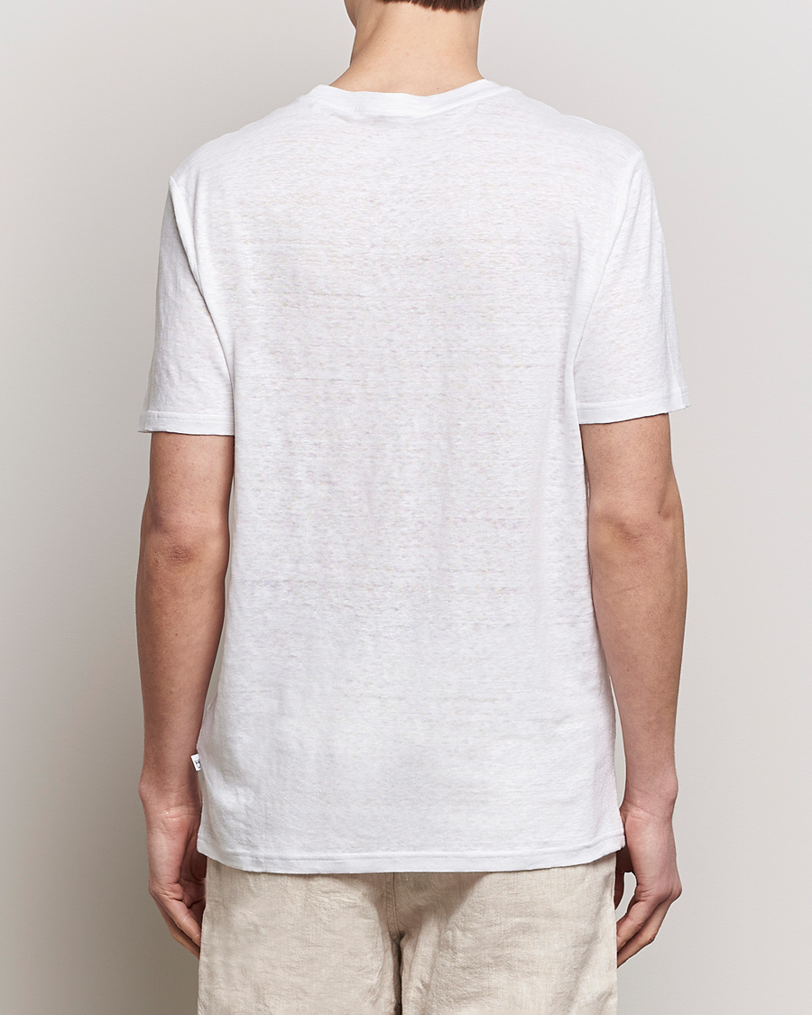 Men | T-Shirts | KnowledgeCotton Apparel | Organic Linen T-Shirt Bright White