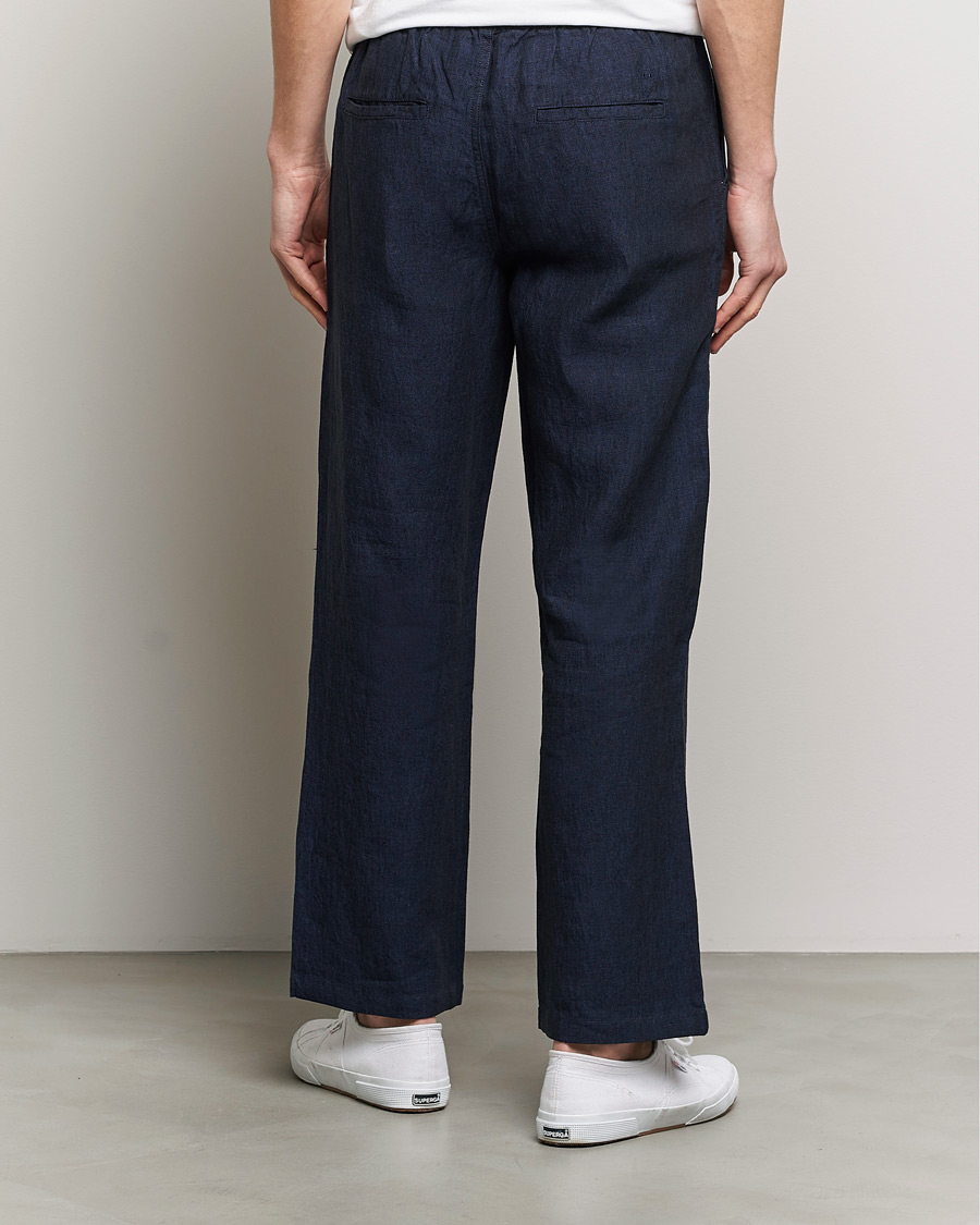 Men | Trousers | KnowledgeCotton Apparel | Loose Linen Pants Total Eclipse