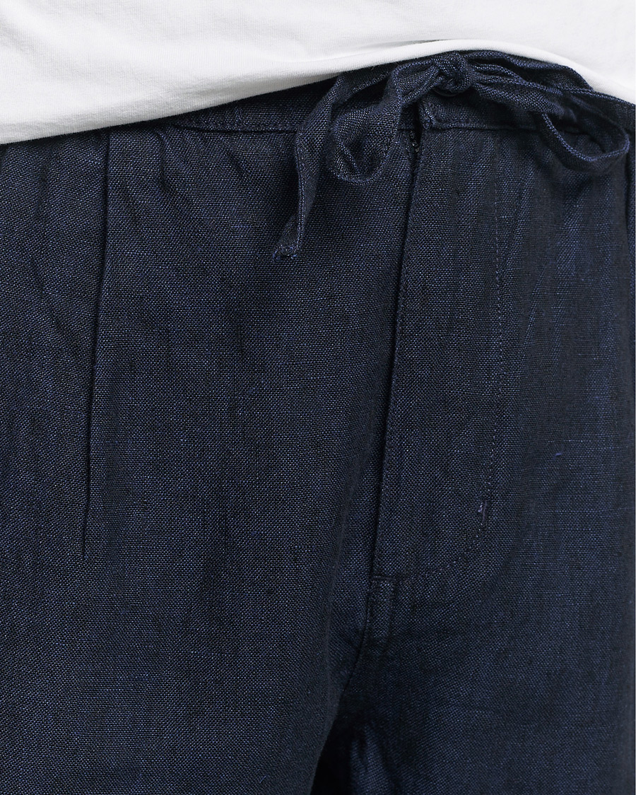 Men | Trousers | KnowledgeCotton Apparel | Loose Linen Pants Total Eclipse