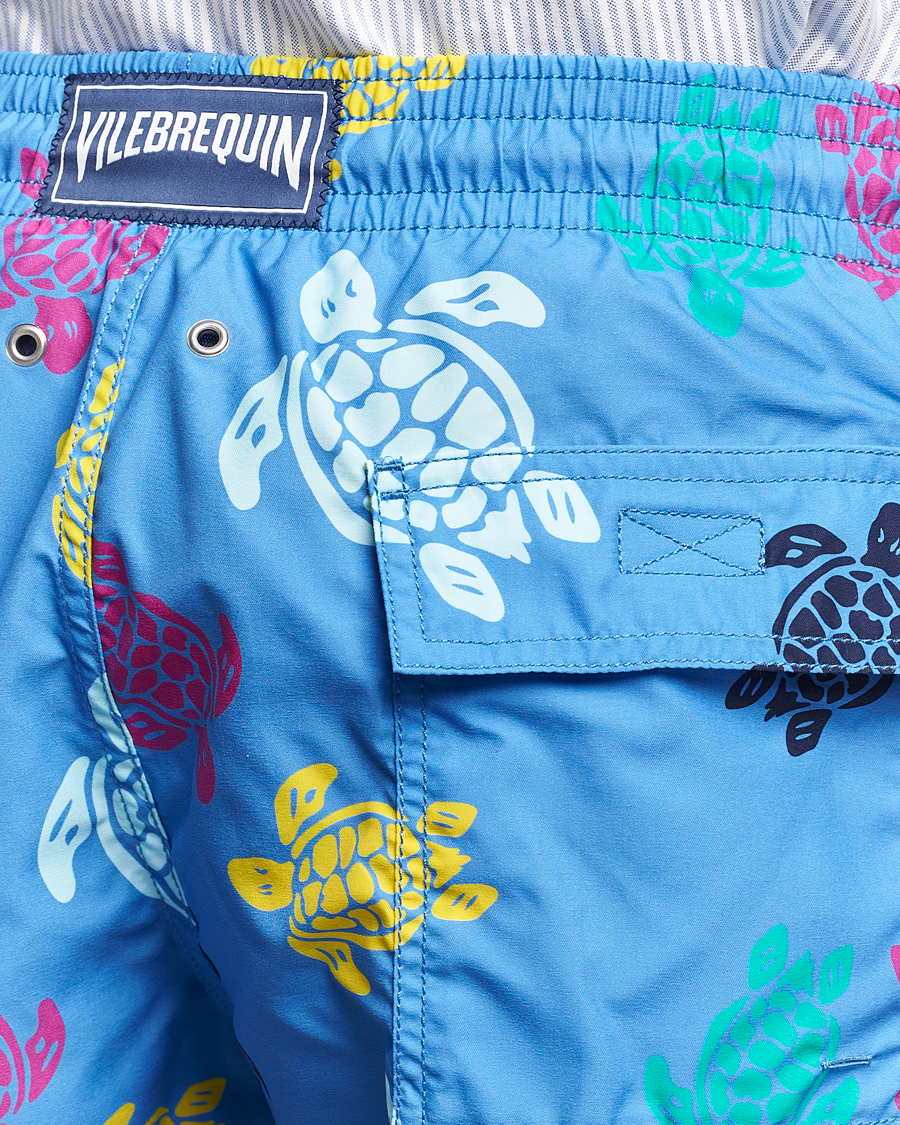 Men | Swimwear | Vilebrequin | Moorea Tortues Swim Shorts Blue