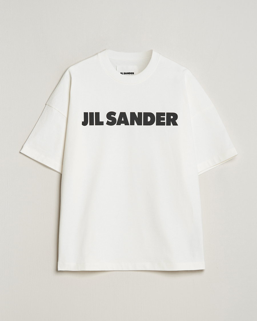 Men | T-Shirts | Jil Sander | Round Collar Logo T-Shirt White