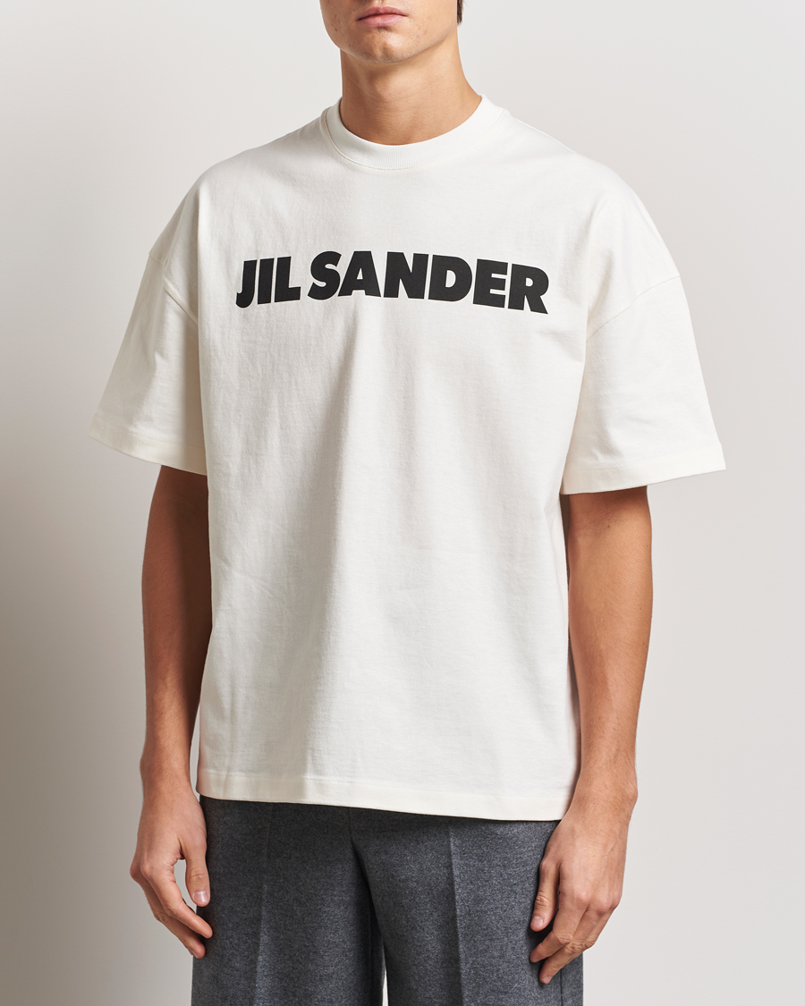 Men | T-Shirts | Jil Sander | Round Collar Logo T-Shirt White