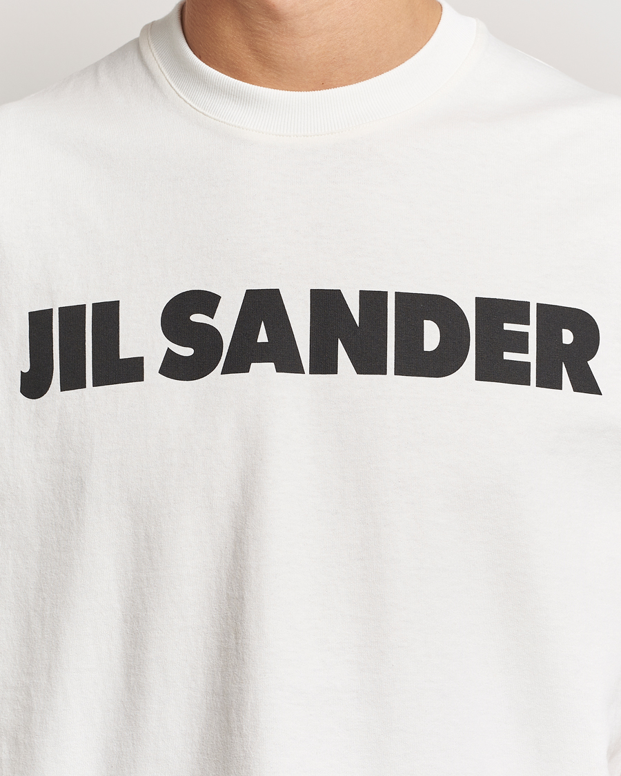 Men | T-Shirts | Jil Sander | Round Collar Logo T-Shirt White