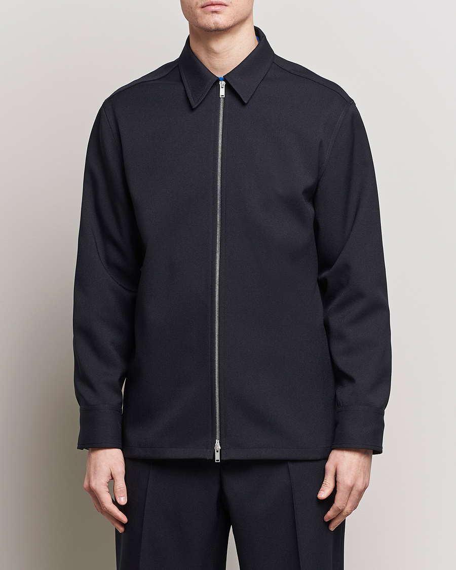 Men | Shirts | Jil Sander | Full Zip Overshirt Midnight