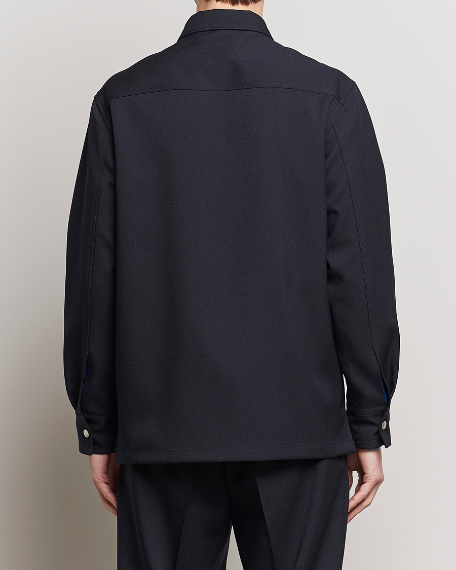 Men | Shirts | Jil Sander | Full Zip Overshirt Midnight