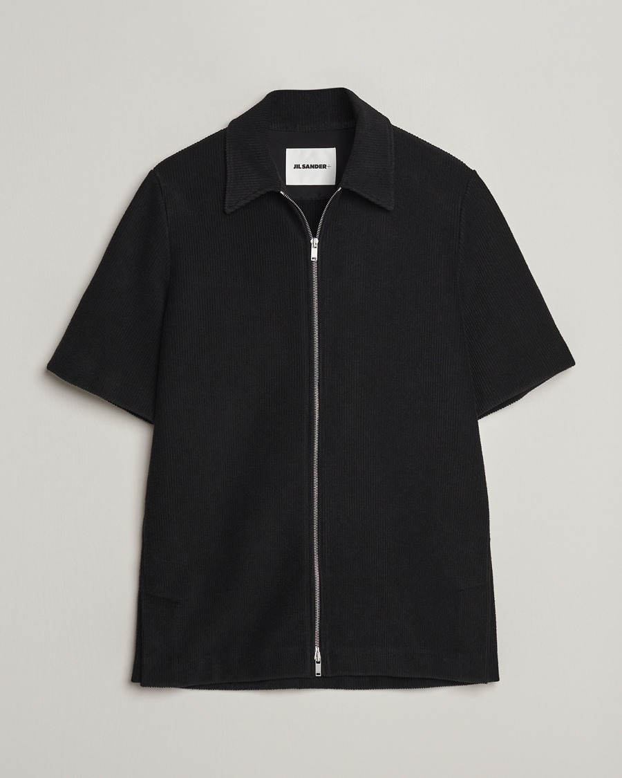 Men | Shirts | Jil Sander | Full Zip Camp Shirt Black