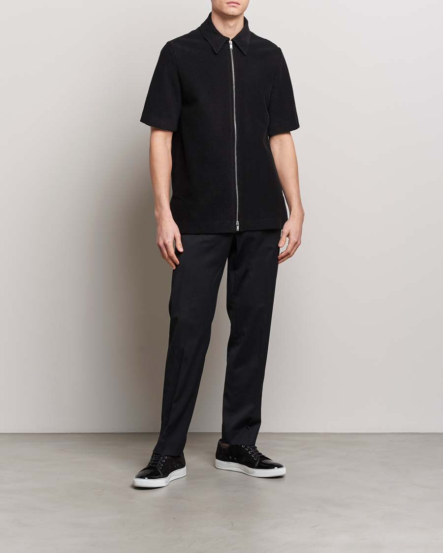 Men | Shirts | Jil Sander | Full Zip Camp Shirt Black