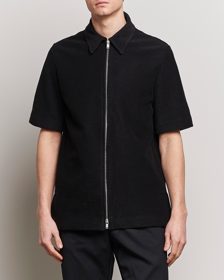 Men | Shirts | Jil Sander | Full Zip Camp Shirt Black