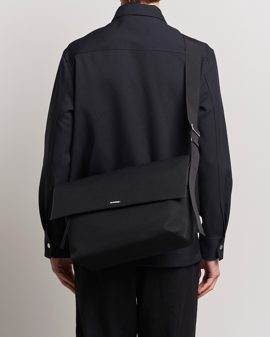Men | Jil Sander | Jil Sander | Canvas/Leather Cross Body Bag Black