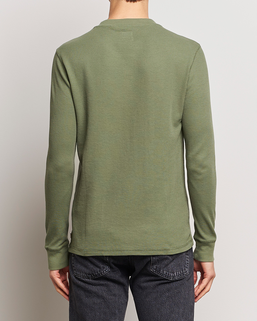 Men | Sweaters & Knitwear | Levi's | Thermal Henley Bluish Olive