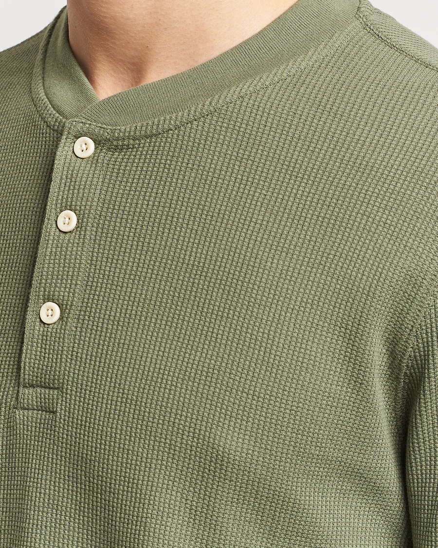 Men | Sweaters & Knitwear | Levi's | Thermal Henley Bluish Olive