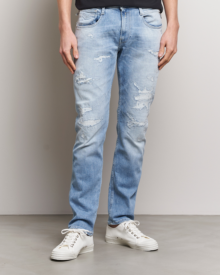 Herr | Jeans | Replay | Anbass 20 Year Stretch Jeans Light Blue