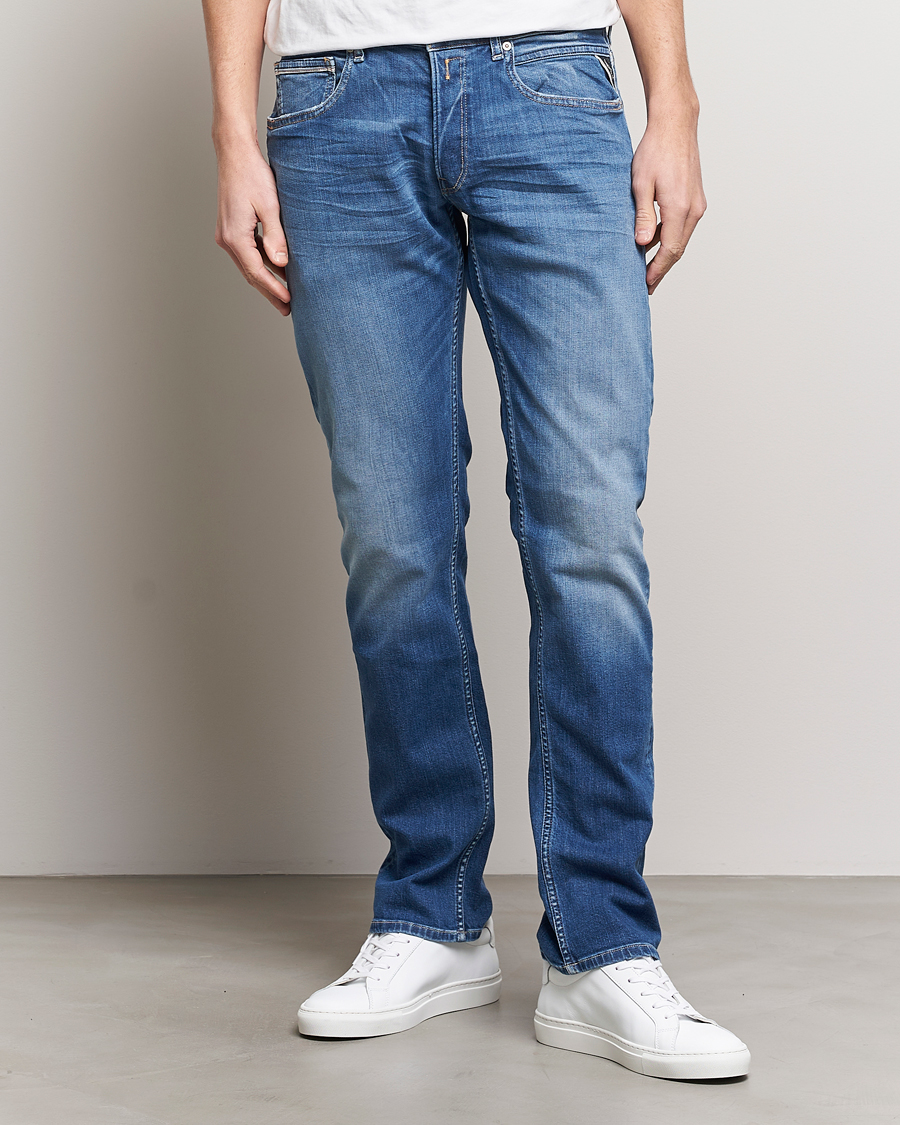 Herr | Tapered fit | Replay | Grover Straight Fit Stretch Jeans Medium Blue