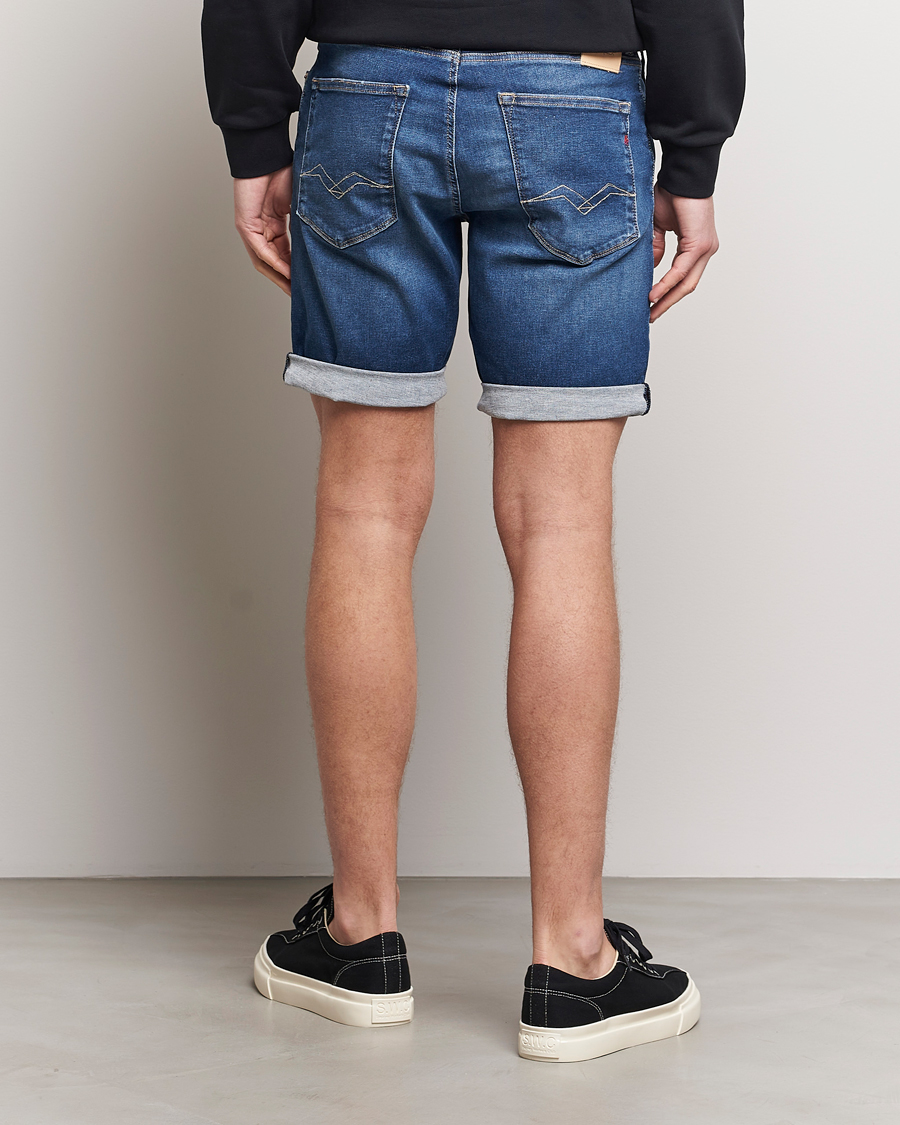Men | Shorts | Replay | RBJ981 Hyperflex Denim Shorts Dark Blue