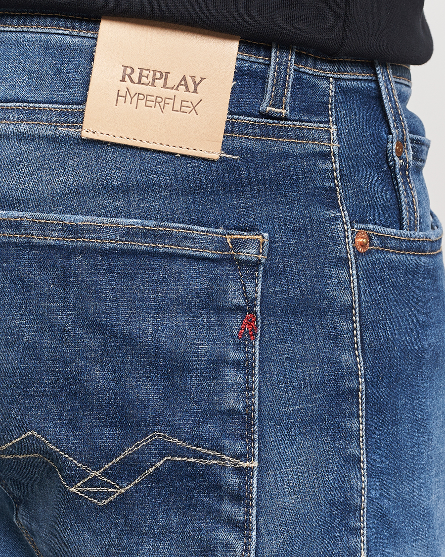 Men | Shorts | Replay | RBJ981 Hyperflex Denim Shorts Dark Blue