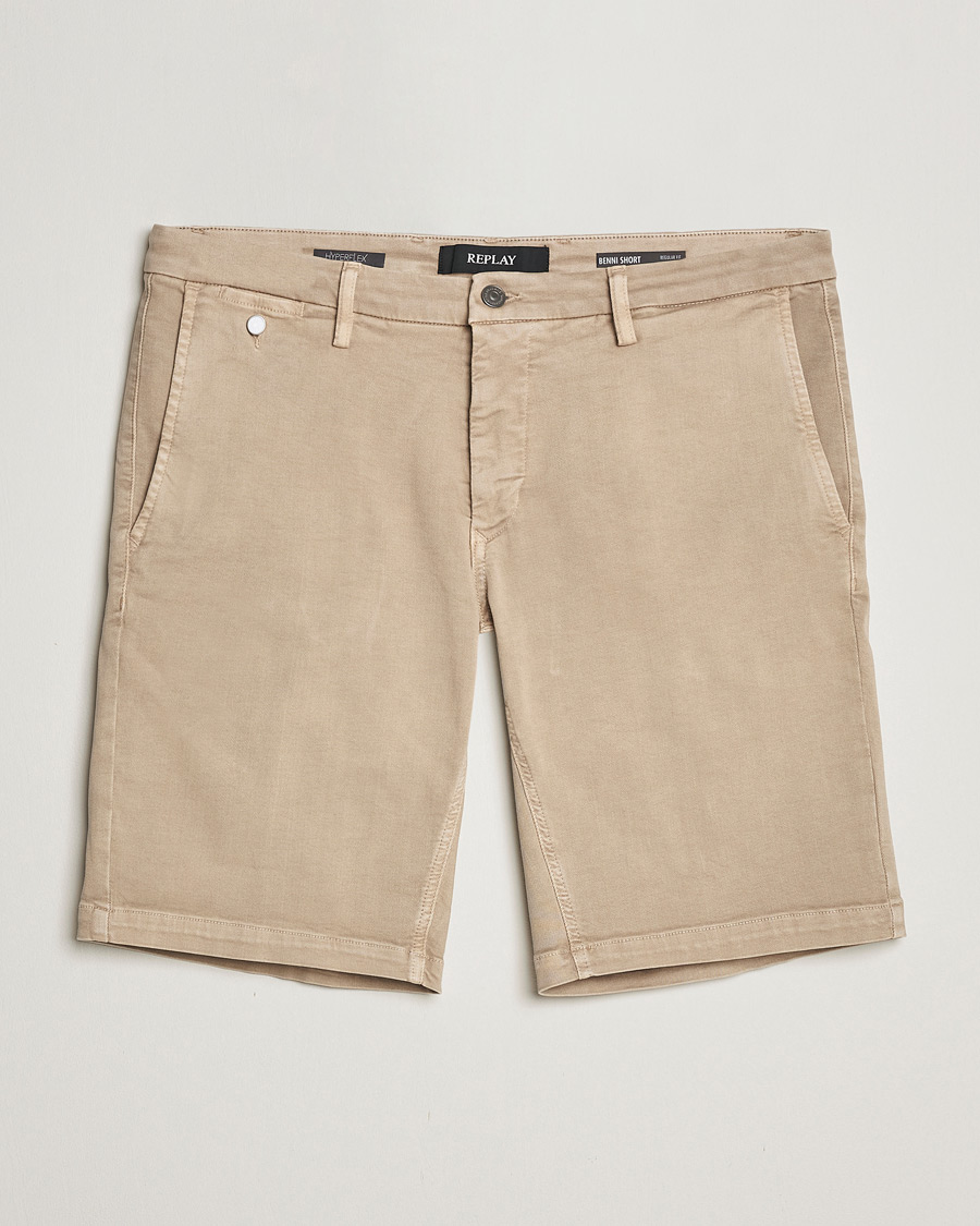 Men | Shorts | Replay | Benni Hyperflex Shorts Coffee Cream