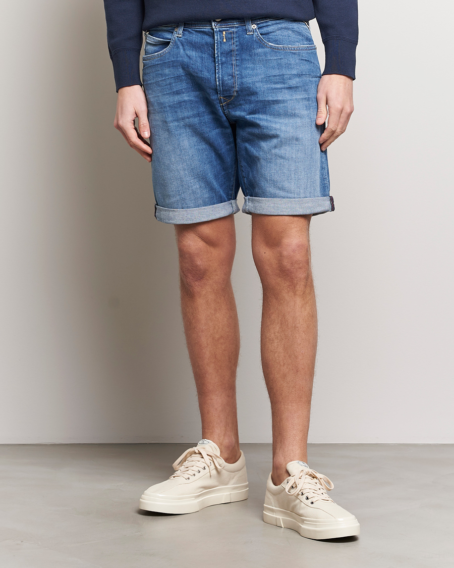 Men | Shorts | Replay | RBJ981 Super Stretch Bio Denim Shorts Medium Blue