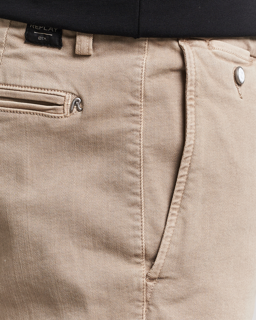 Men | Trousers | Replay | Benni Hyperflex X-Lite Chinos Coffee Cream