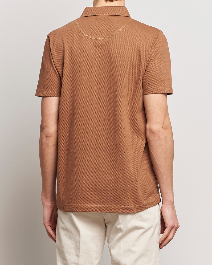 Men | Polo Shirts | Sunspel | Riviera Polo Shirt Dark Camel