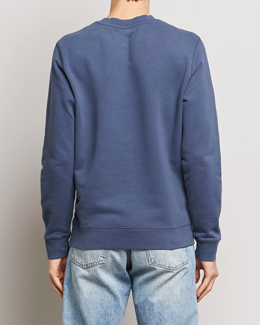 Men | Sweaters & Knitwear | Sunspel | Loopback Sweatshirt Slate Blue