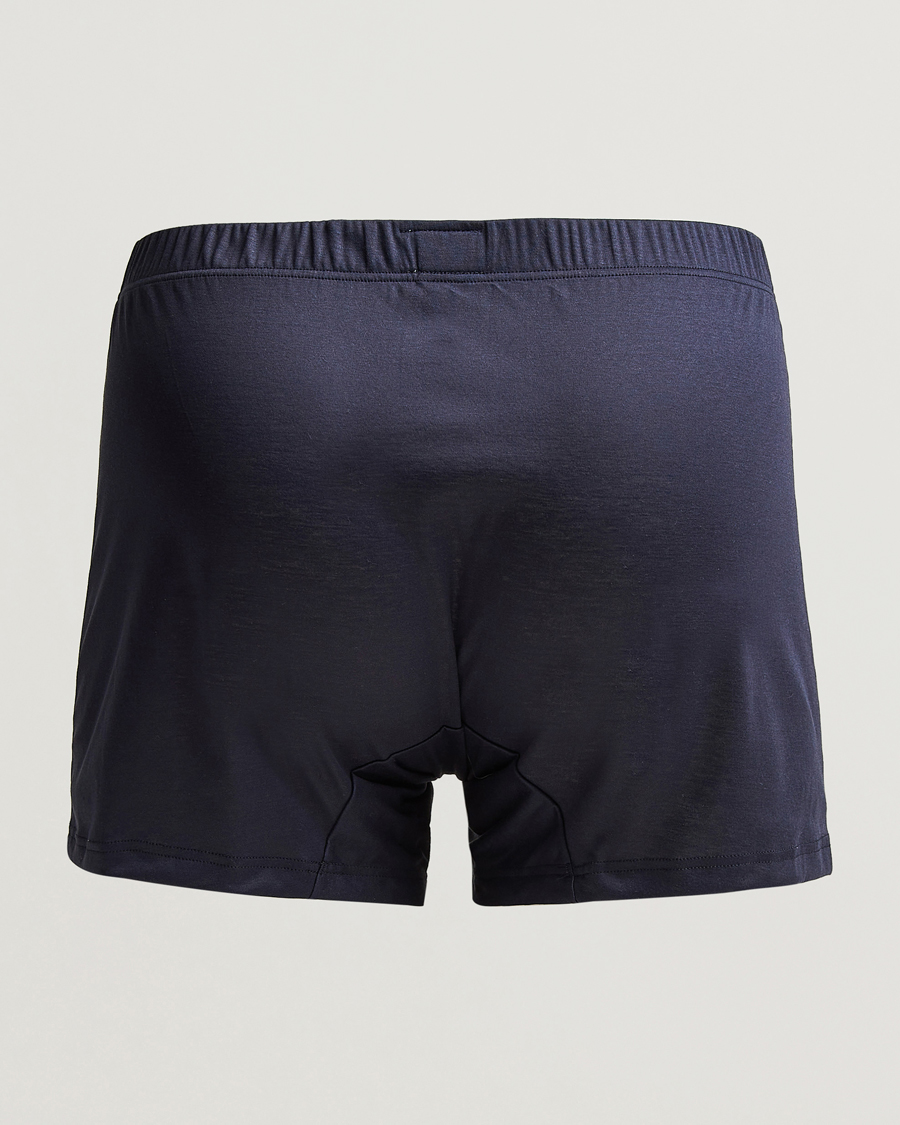 Men |  | Zimmerli of Switzerland | Sea Island Cotton Boxer Shorts Navy