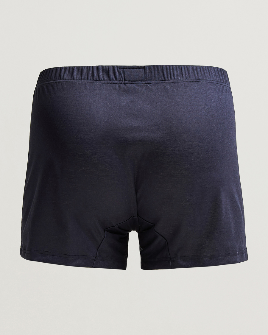 Men | Underwear & Socks | Zimmerli of Switzerland | Sea Island Cotton Boxer Shorts Navy