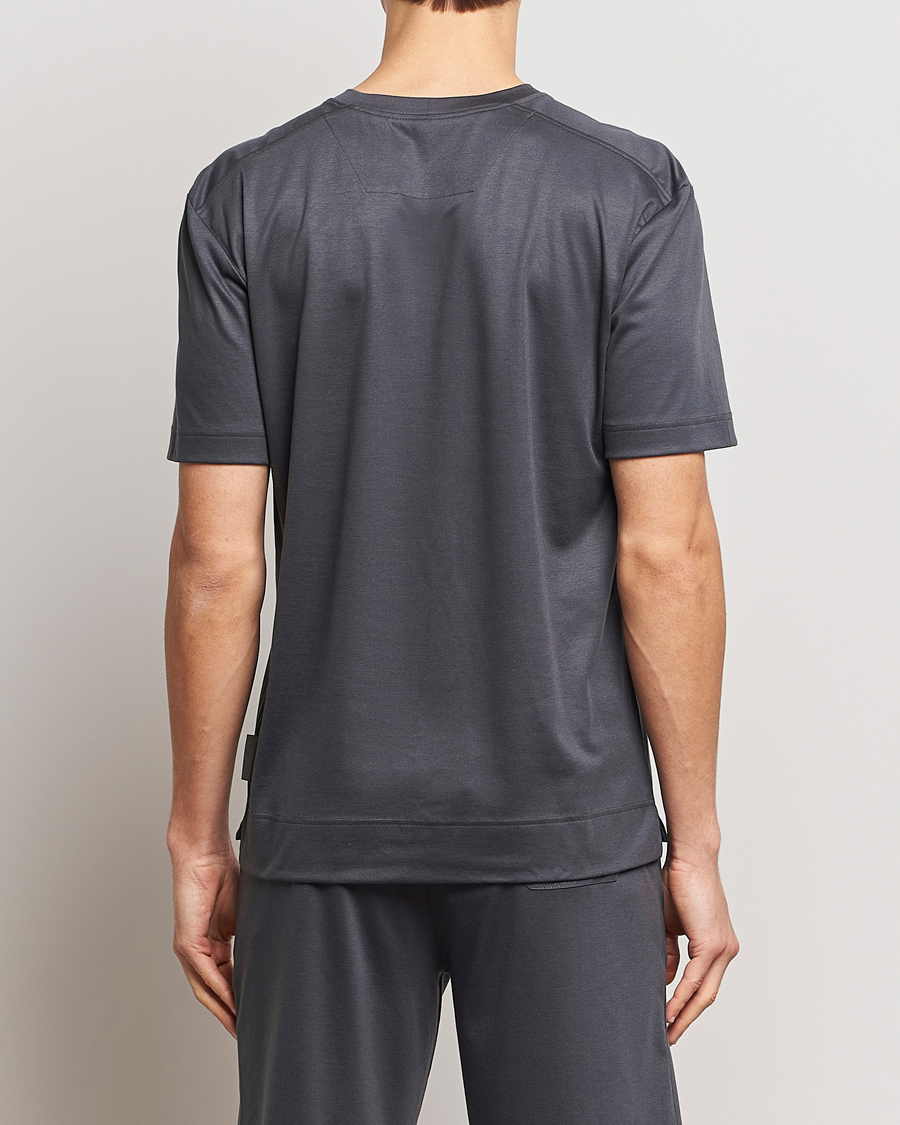 Men | Pyjamas & Robes | Zimmerli of Switzerland | Cotton/Modal Crew Neck Loungwear T-Shirt Phantom