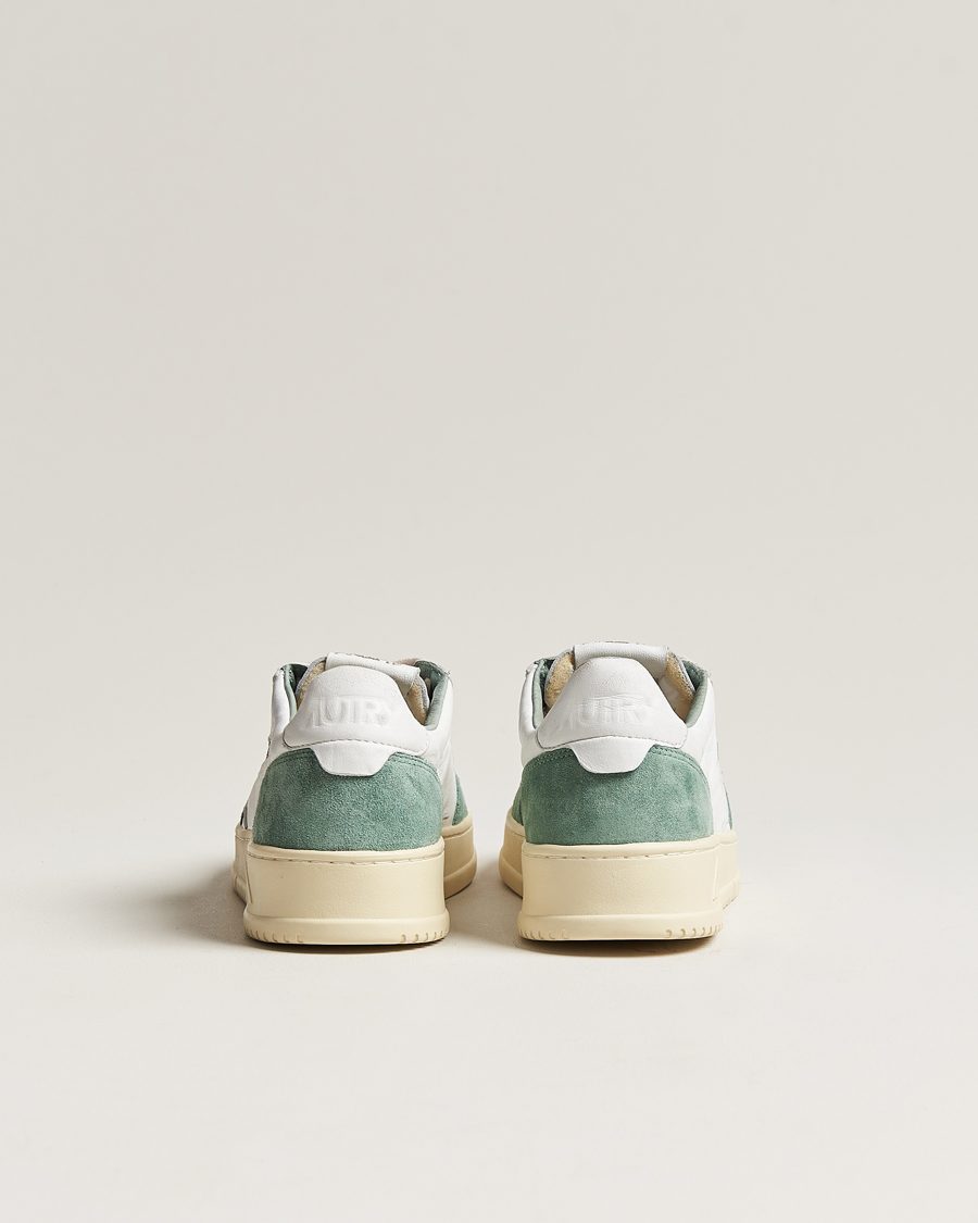 Men | Autry Medalist Low Goat/Suede Sneaker White/Military | Autry | Medalist Low Goat/Suede Sneaker White/Military