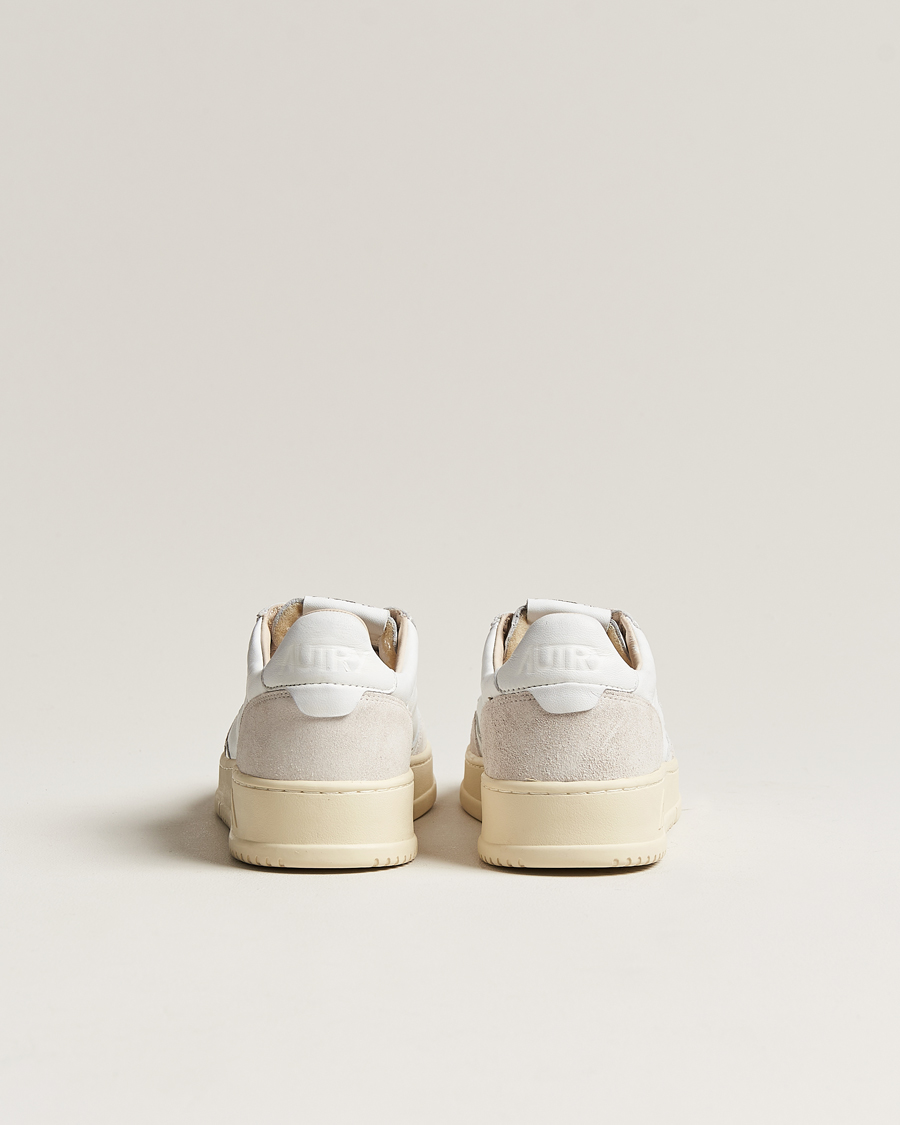 Men | Autry Medalist Low Goat/Suede Sneaker White/Grey | Autry | Medalist Low Goat/Suede Sneaker White/Grey