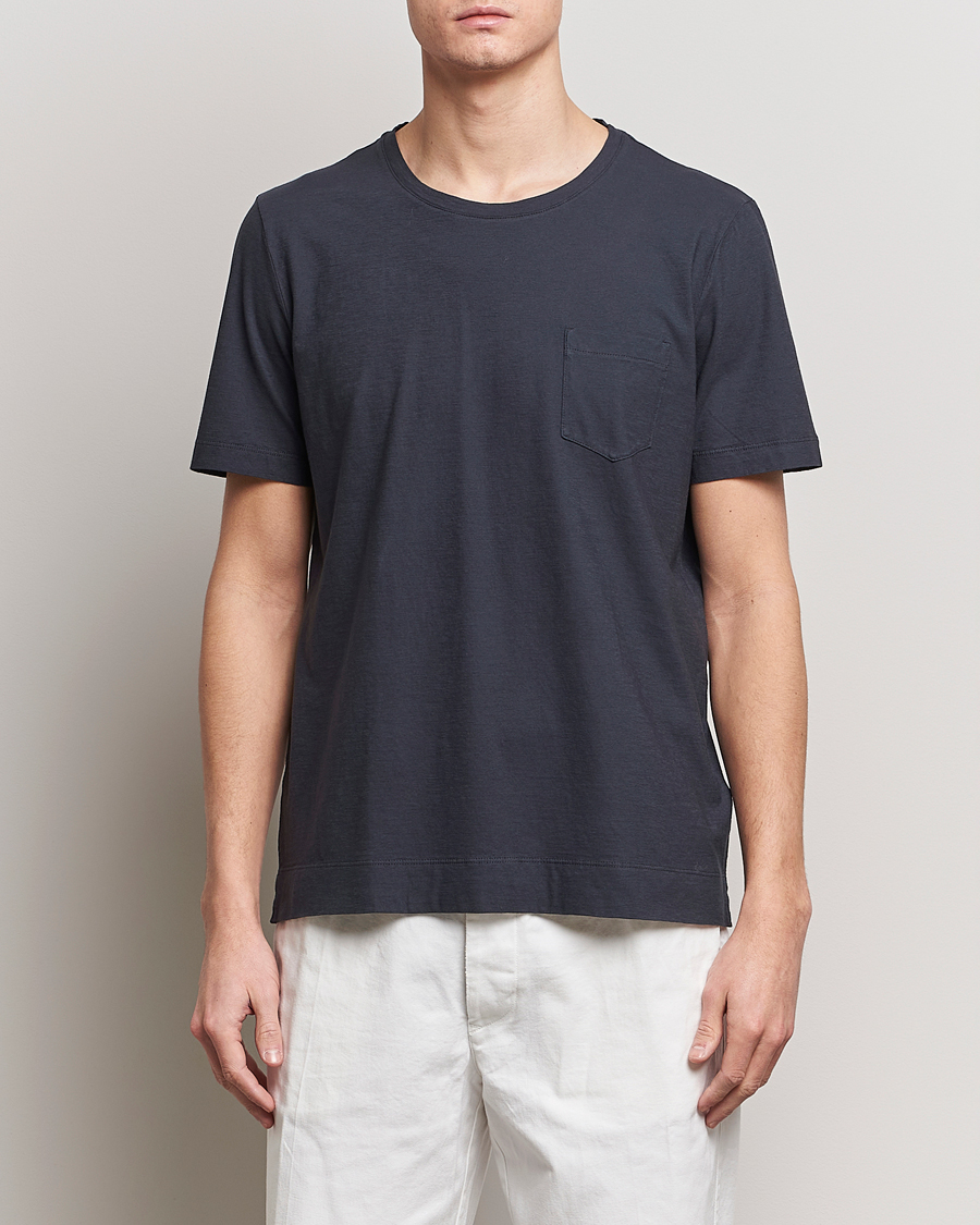 Men | T-Shirts | Massimo Alba | Panarea Watercolor T-Shirt Black