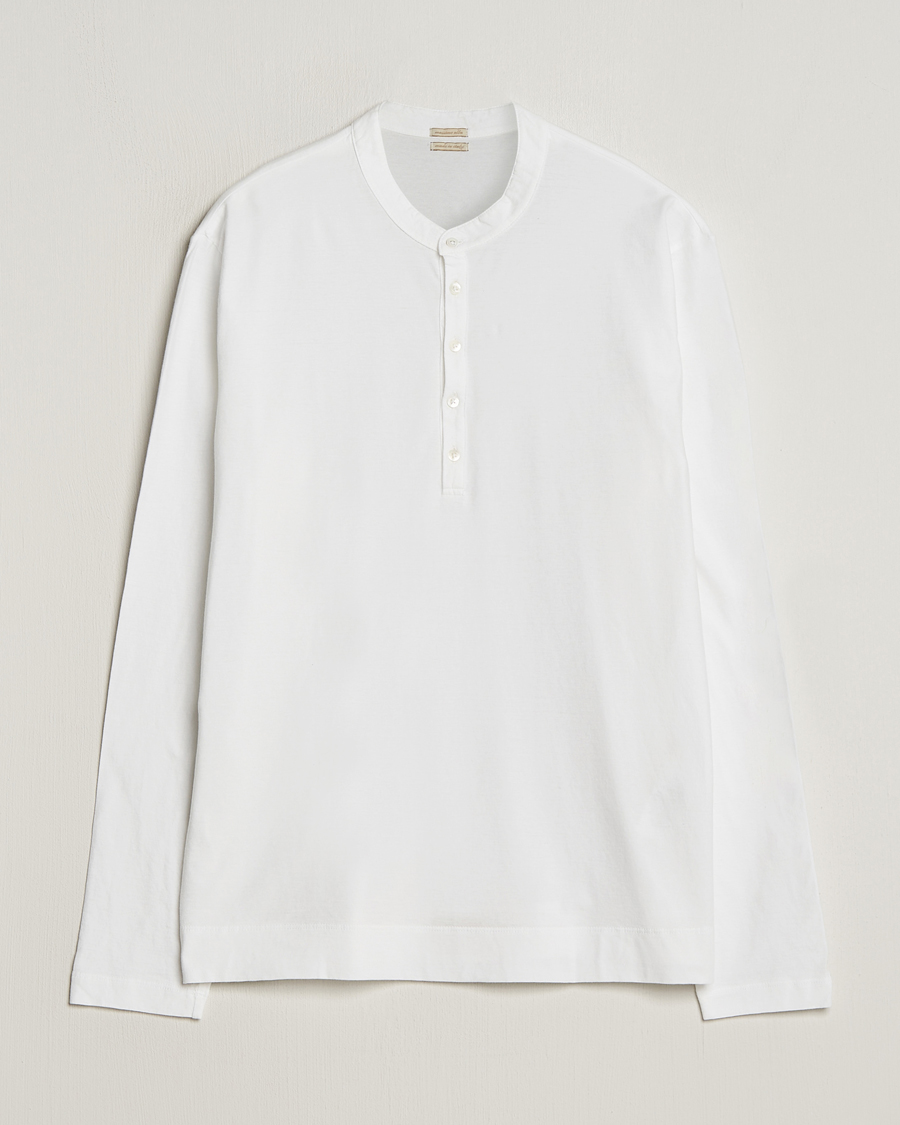 Men | Sweaters & Knitwear | Massimo Alba | Hawai Watercolor Henley White