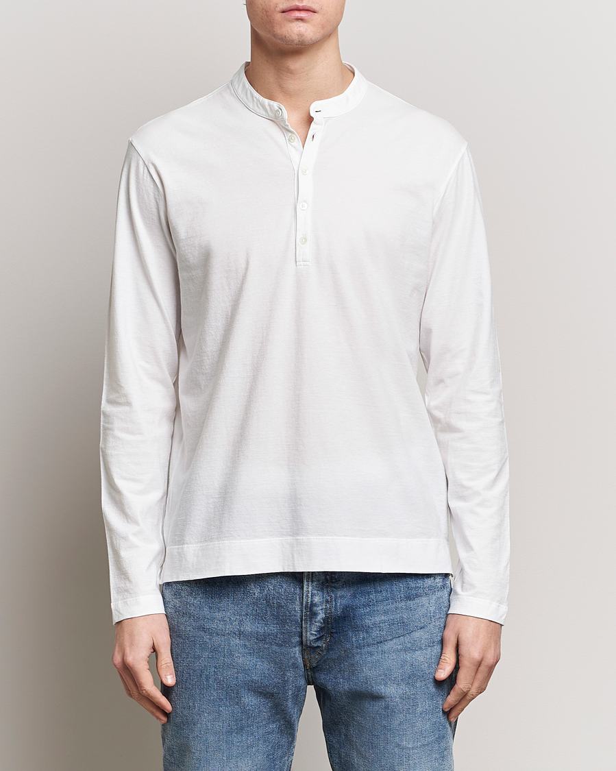 Men | Sweaters & Knitwear | Massimo Alba | Hawai Watercolor Henley White