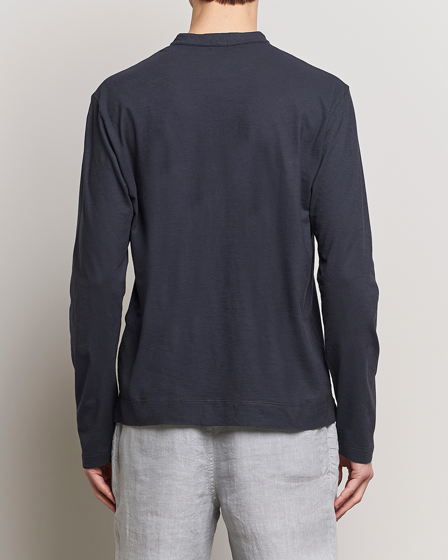 Men | Sweaters & Knitwear | Massimo Alba | Hawai Watercolor Henley Washed Black