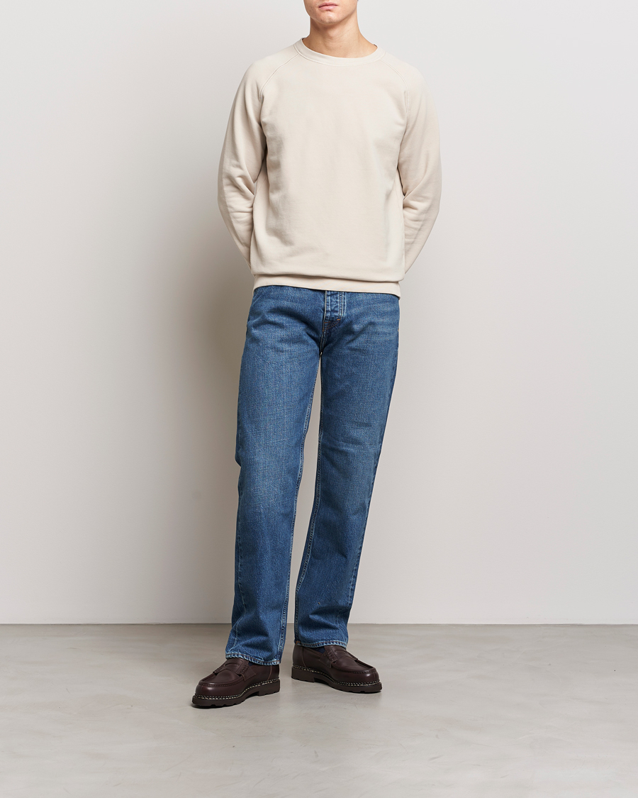 Men | Sweaters & Knitwear | Massimo Alba | Freesport Fleece Cotton Sweatshirt Light Beige