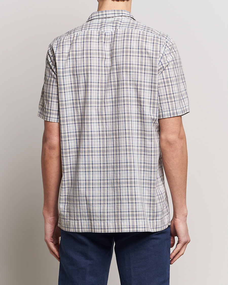 Men | Shirts | Massimo Alba | Venice Macro Check Bowling Shirt Blue/Beige