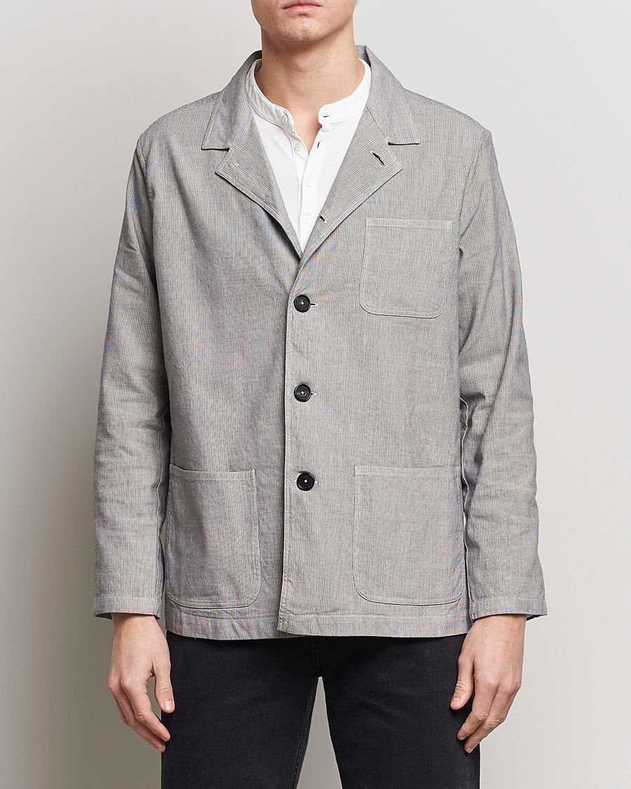 Men |  | Massimo Alba | Florida Cotton/Linen Shirt Jacket Light Grey