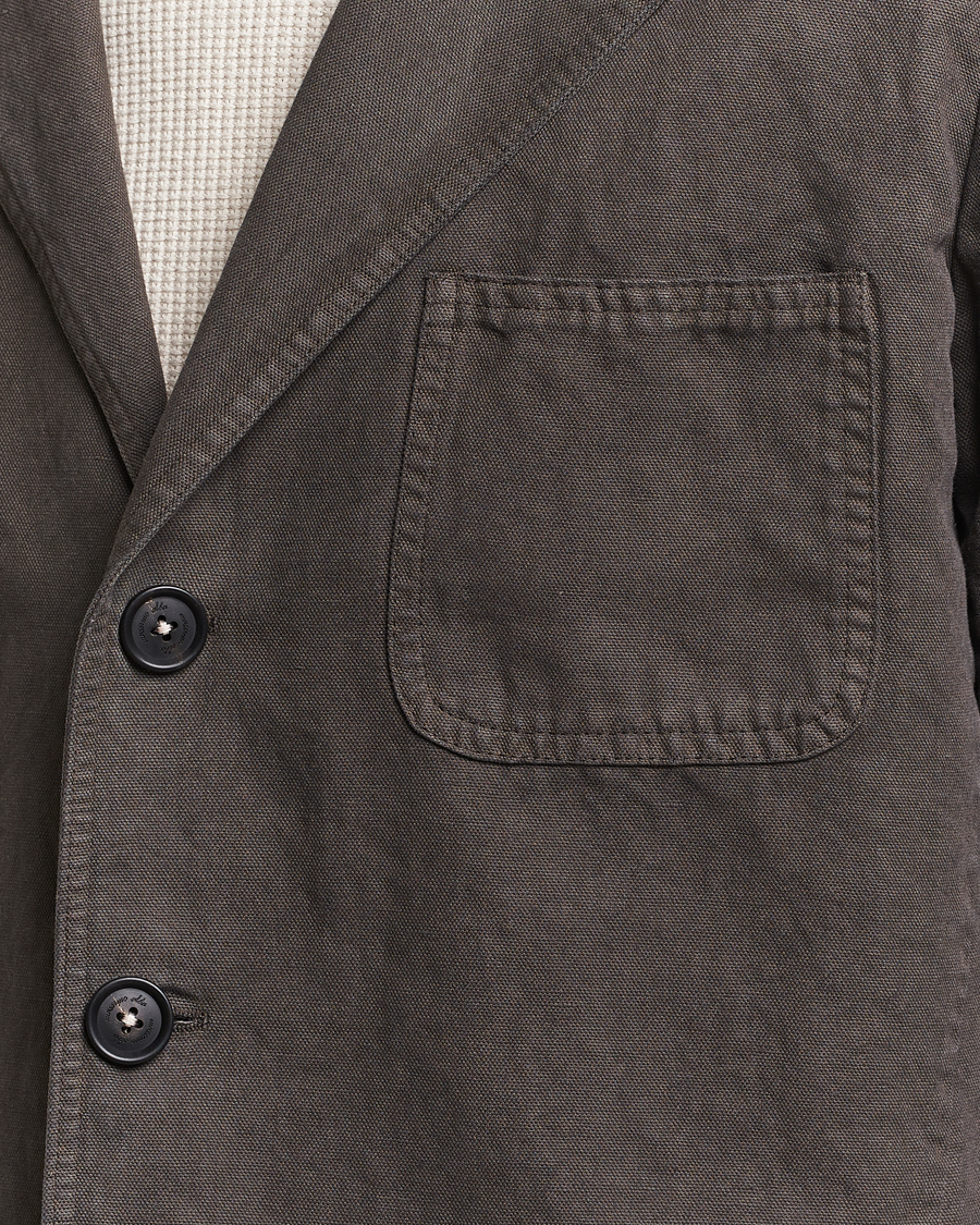 Men | Coats & Jackets | Massimo Alba | Baglietto Washed Cotton Work Jacket Dark Brown