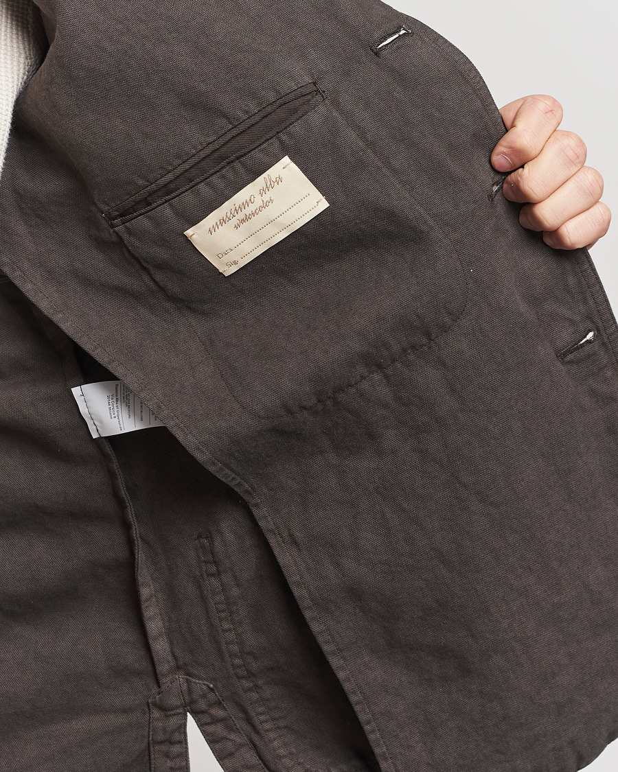 Men | Coats & Jackets | Massimo Alba | Baglietto Washed Cotton Work Jacket Dark Brown