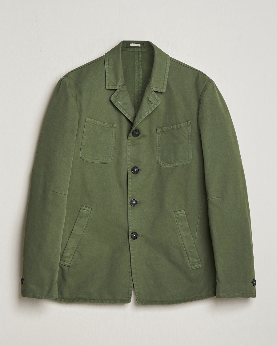 Men | Coats & Jackets | Massimo Alba | Solex Cotton Work Jacket Military Green