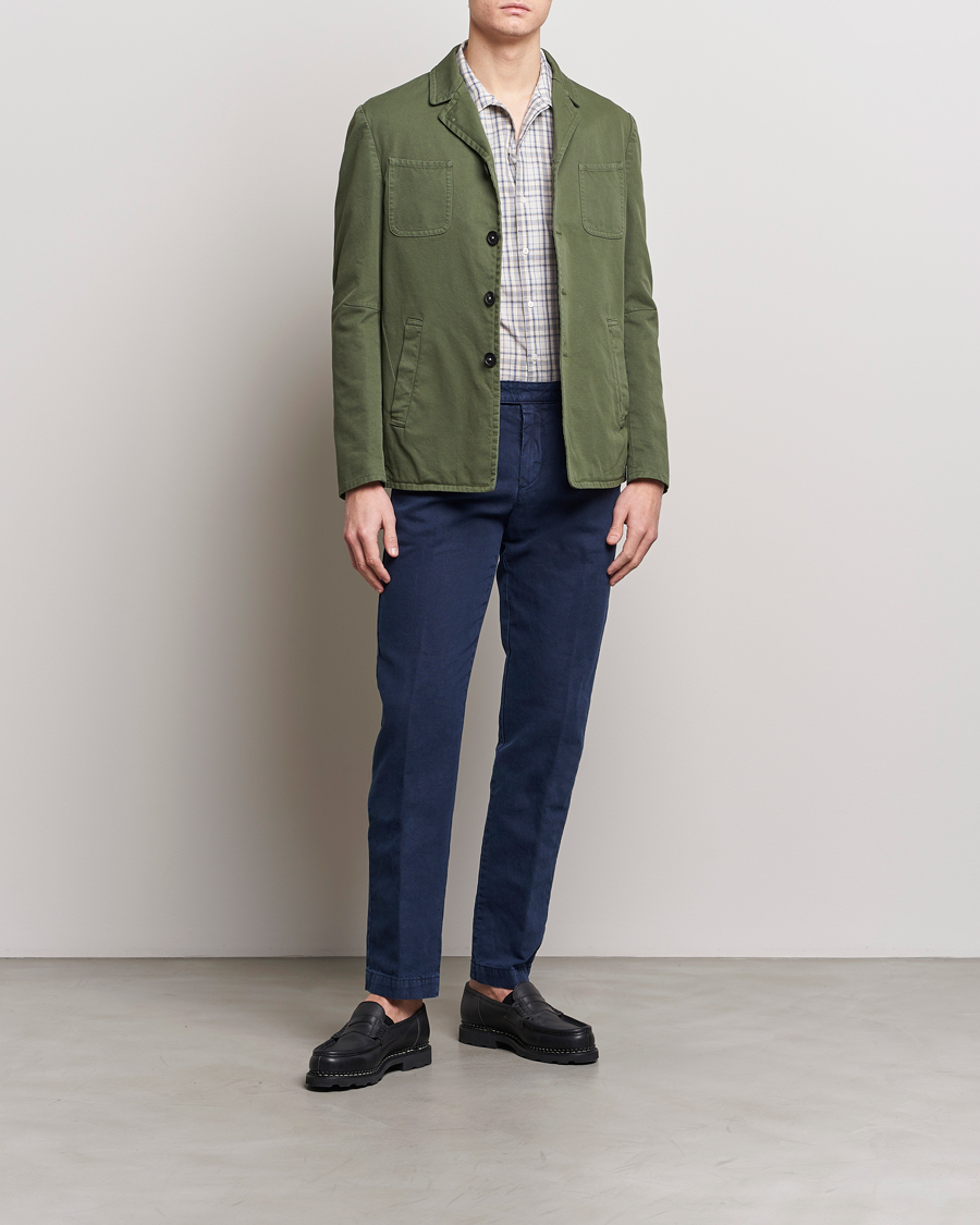 Men | Coats & Jackets | Massimo Alba | Solex Cotton Work Jacket Military Green