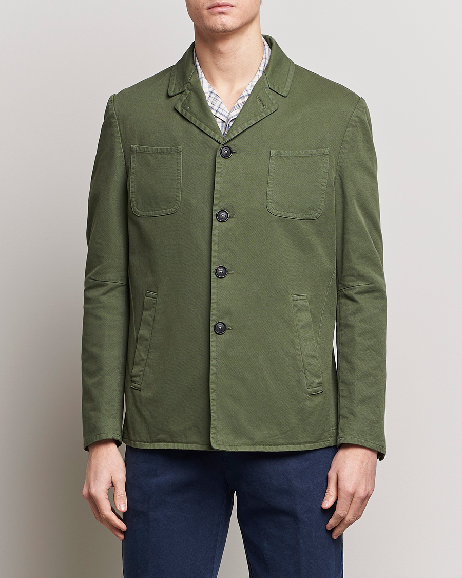 Men | Coats & Jackets | Massimo Alba | Solex Cotton Work Jacket Military Green