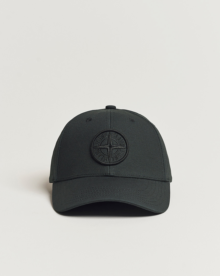 Men | Stone Island Classic Cotton Cap Black | Stone Island | Classic Cotton Cap Black
