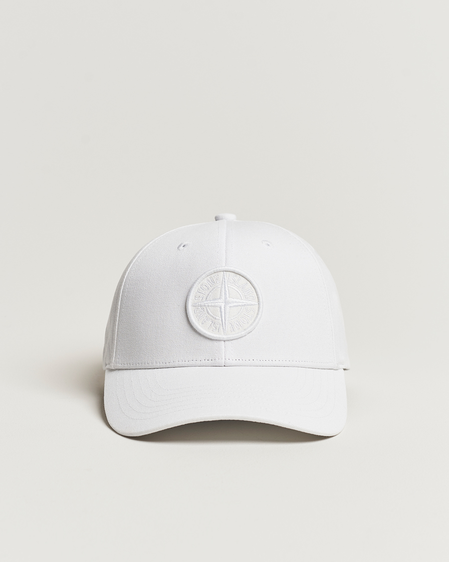 Men | Stone Island Classic Cotton Cap White | Stone Island | Classic Cotton Cap White