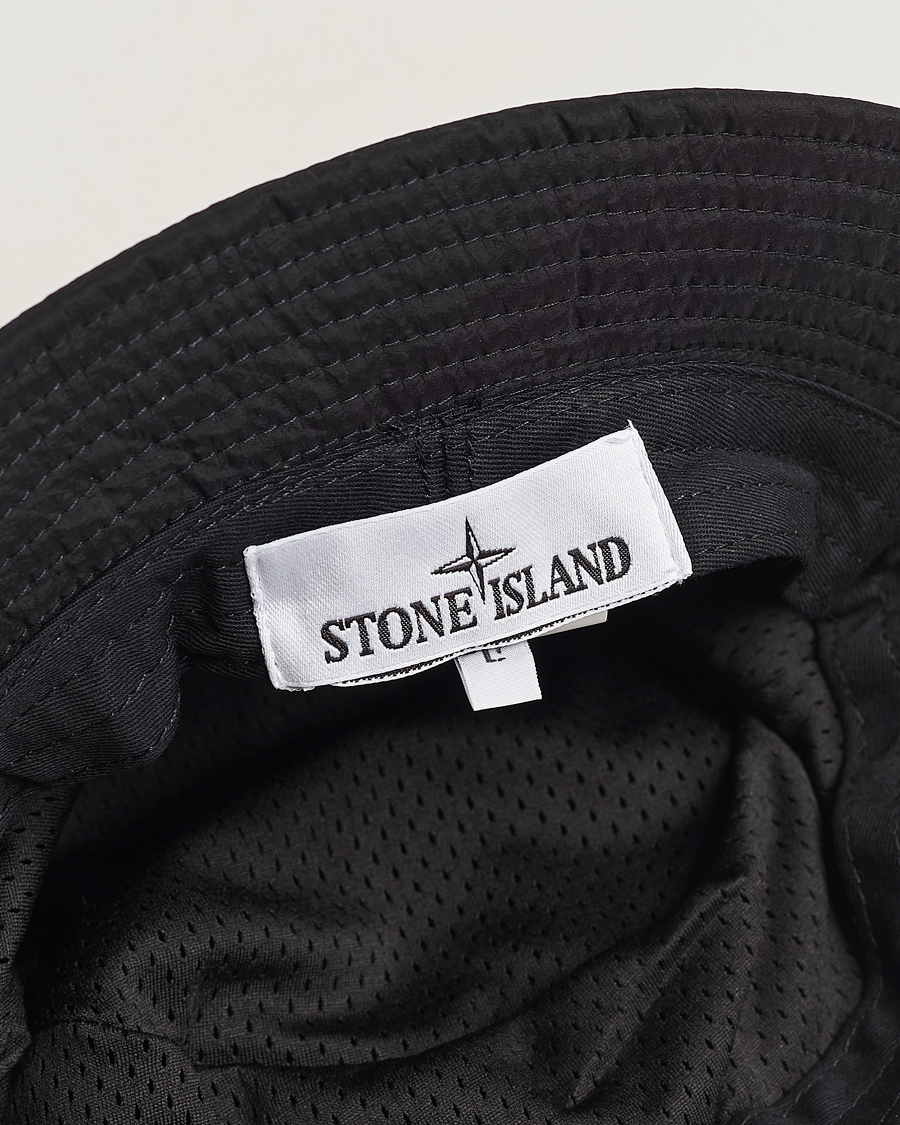 Men | Stone Island Logo Bucket Hat Black | Stone Island | Logo Bucket Hat Black