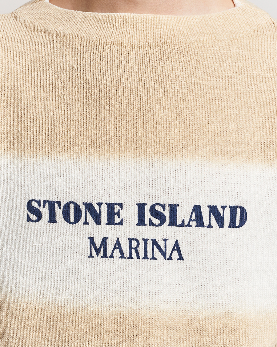 Men | Sweaters & Knitwear | Stone Island | Marina Organic Cotton Sweater Natural Beige